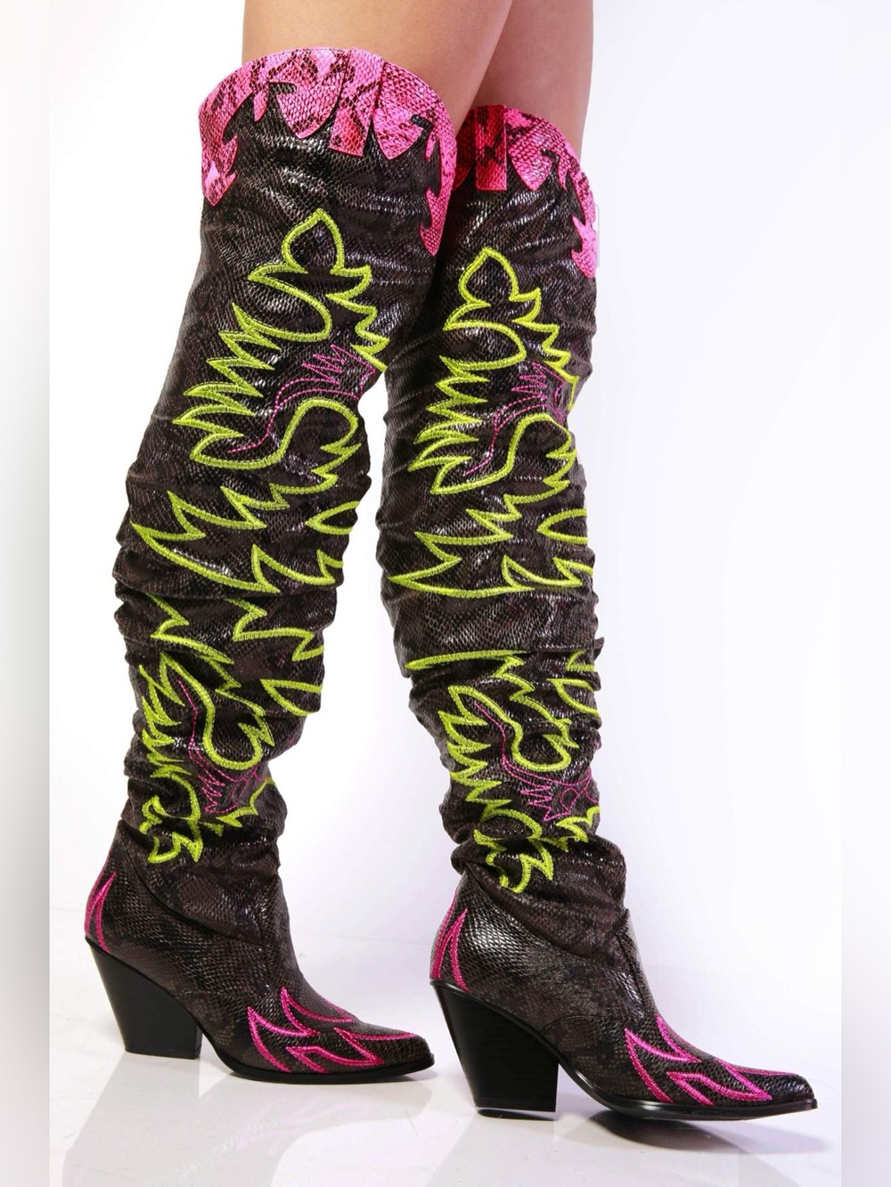 Dolls Kill ATOMIC LOVE BANDIT COWGIRL BOOTS - Picture 3 of 8
